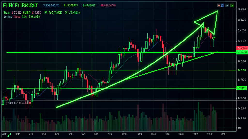EUR/USD breakout trading strategy on a forex chart with entry and exit levels